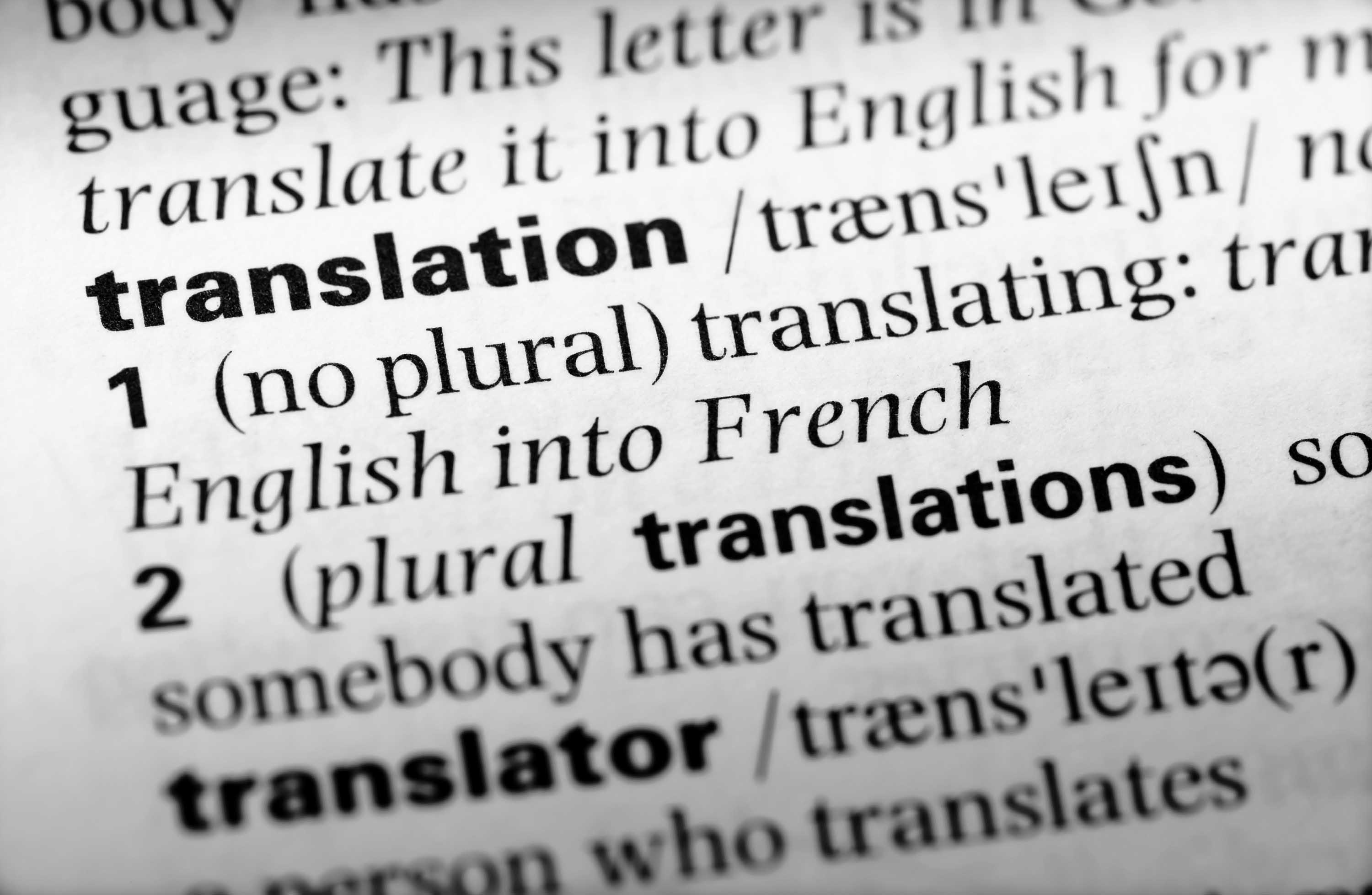 Background Slider Translation Dictionary